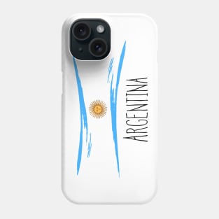 Argentina Flag Jersey Vintage Futbol Soccer Remera Argentina Phone Case