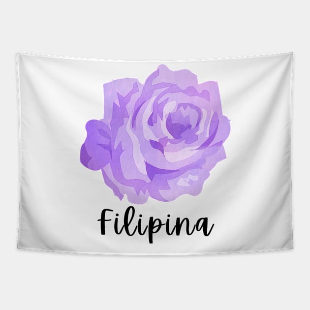 Lilac Flower Pinay Filipina word Tapestry by CatheBelan