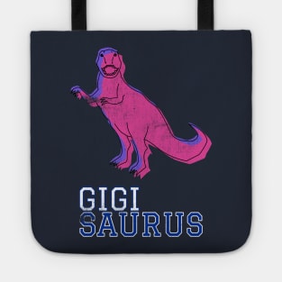 Gigi Saurus T Rex Pink Distressed Gift Idea Dinosaur Family Grandma Tote