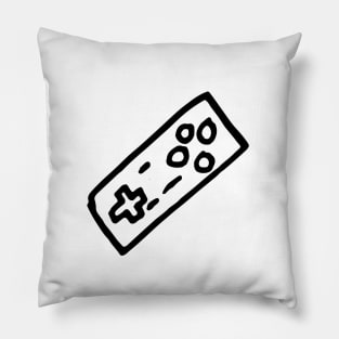 Retro Game Controller Line Art Pillow
