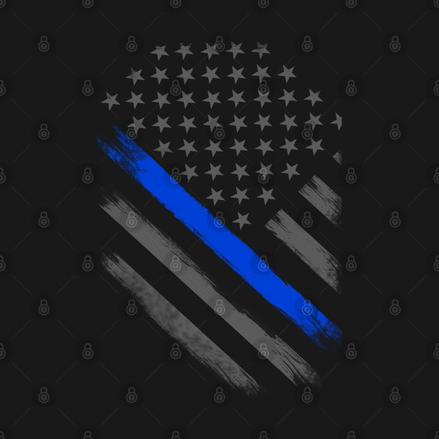 Thin Blue Line Flag Tactical by bluelinemotivation