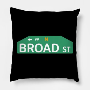 Broad St Sign Pillow