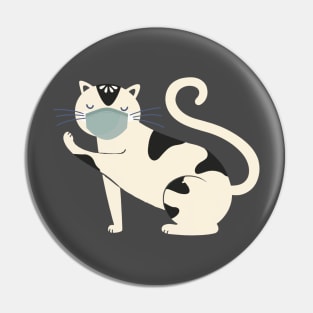 Cat with Mask Pin