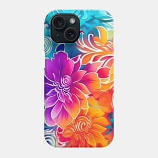 Rainbow flowers Phone Case