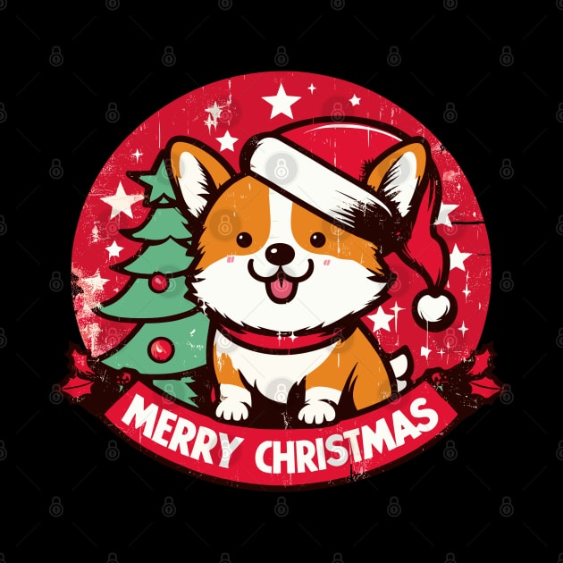 Christmas Corgi by TomFrontierArt