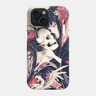 Geisha and skull 8001 Phone Case