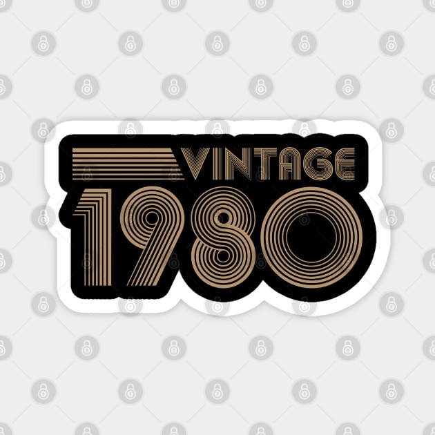 Vintage 1980, 40th Birthday Cool Gift Magnet by ricardotito