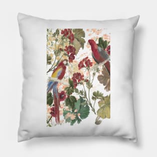 Parrots and Flora Pillow