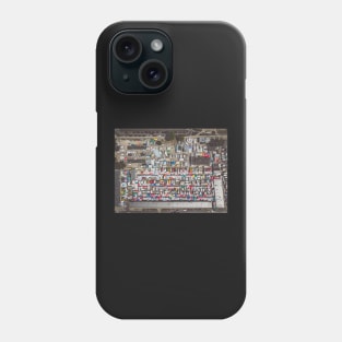 Local grocery market aerial view Phone Case