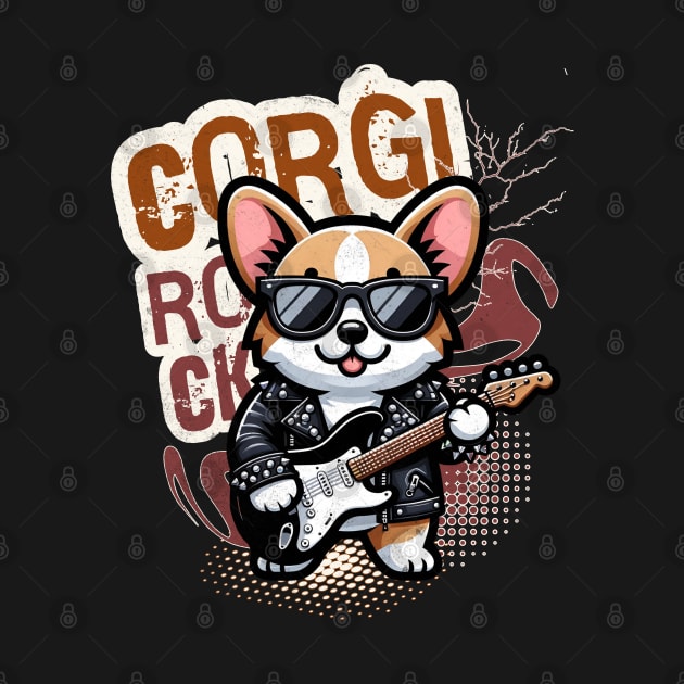 Rocker Funny Corgi by alcoshirts