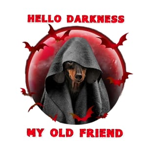 Hello Darkness My Old Friend Dachshund Dog halloween T-Shirt