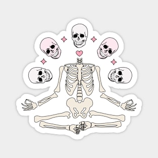 Spiritual Yogi Skeleton Magnet