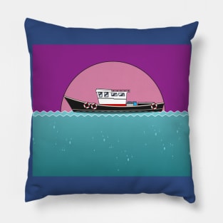 Ships In The Middle Of The Lake Ocean Pillow