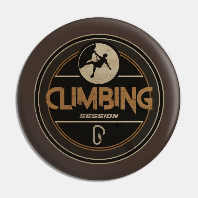 Climbing Session Pin by CTShirts