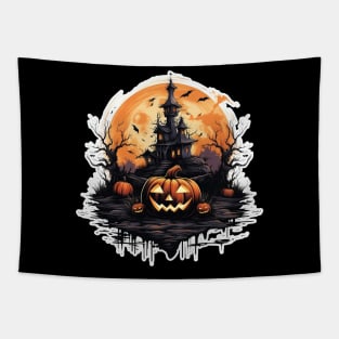 mischievous jack-o'-lantern Tapestry