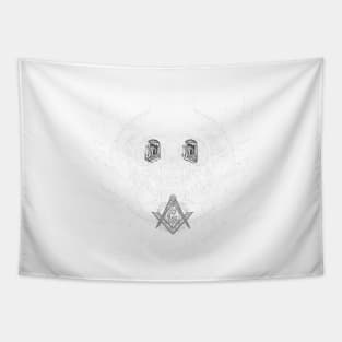 The Secret, death and rebirth Masonic Phoneix design Tapestry