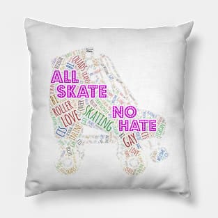 All Skate LGBTQ Skating for Lighter Backgrounds Pillow