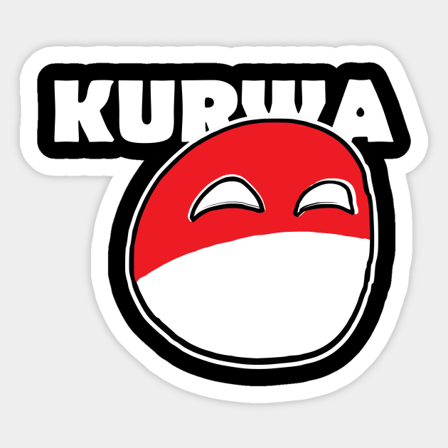 Happy Polandball Meme Kurwa Poland Aufkleber Teepublic De