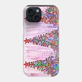 Christmas Trees in Pencil Effect Phone Case