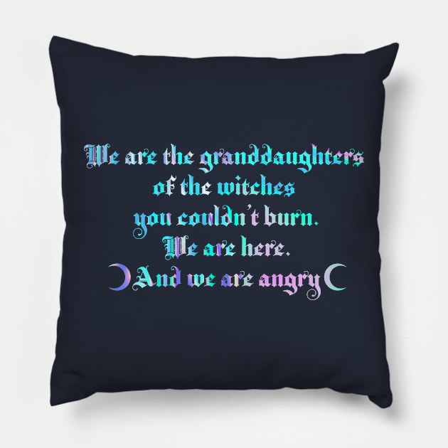 We are the granddaughters of the witches you couldn't burn 2.0 Pillow by Blacklinesw9