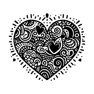 Doodle heart tattoo T-Shirt