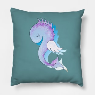 Cute sleepy fish. #design. Marine life concept. Pillow