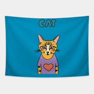 Quirky Cool Cat Tapestry