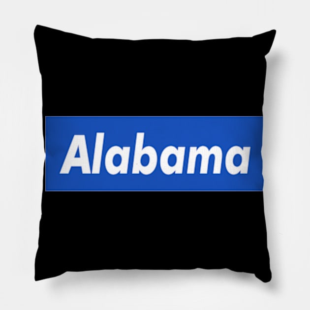 A l a b a m a Box Logo Pillow by ART BY IIPRATMO