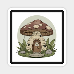 Mushroom House Magnet