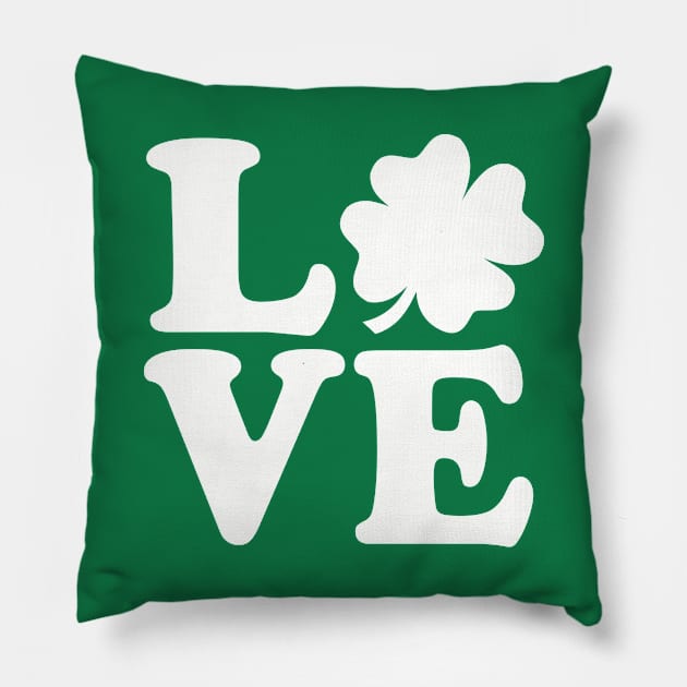 Love shamrock Pillow by Designzz