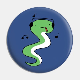 Dancing Headphones Snake Pin