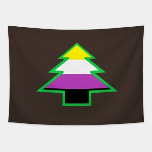 Non-Binary Pride: Christmas Tree Tapestry