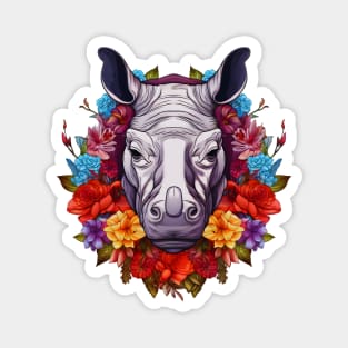 Honorable Javan Rhino and Floral Aesthetic Magnet