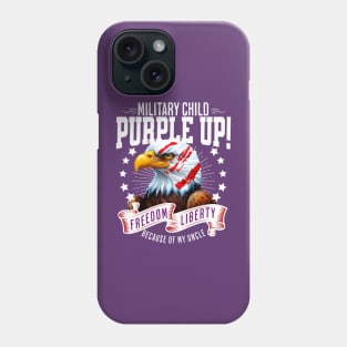 Military Kids - Purple-Up 2023 Holiday - Military Uncle Phone Case