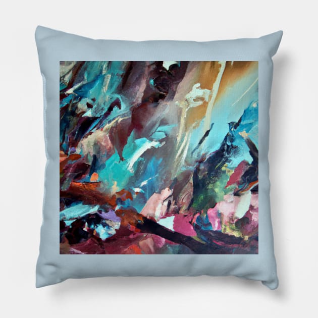 ABSTRACT PIE 10 Pillow by Art Unplugged