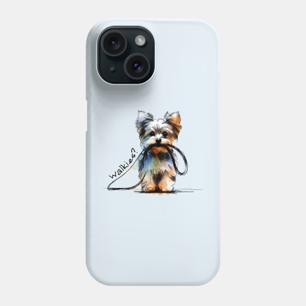 WALKIES- Yorkie Phone Case by ZogDog Pro