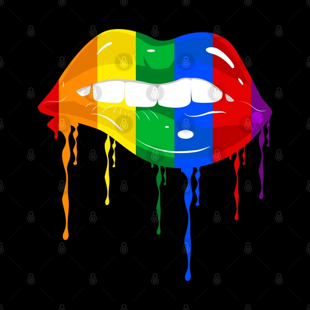 Pride Month Lips with drips by Peter the T-Shirt Dude