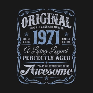 1971 Birthday All-American ORIGINAL Aged to Perfection T-Shirt