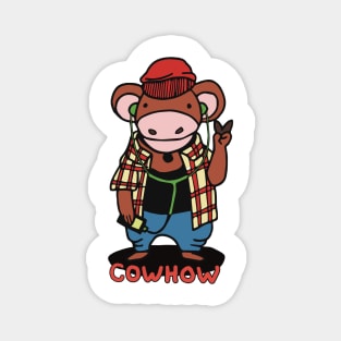 cool cow , cowhow Magnet