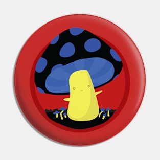 Poly(romantic) Pride Mushroom Pin