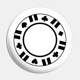 White Poker Chip Pin