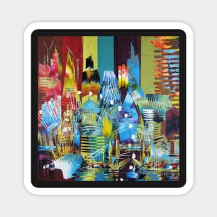 City of London Abstract Painting 623 Magnet