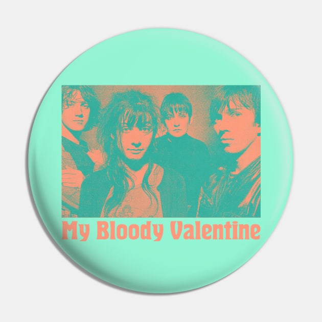 My Bloody Valentine / 90s Style Psychedelic Design Pin by unknown_pleasures