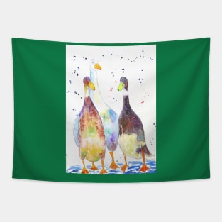 Three Proud Indian Runner Ducks Tapestry