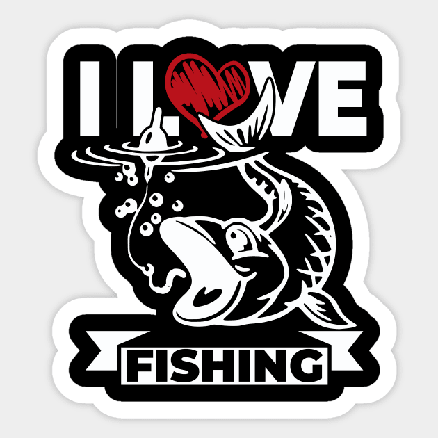 Love To Fishing' Sticker