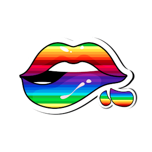 Lgbt Gay Lesbian Rainbow Pride Lips T-Shirt