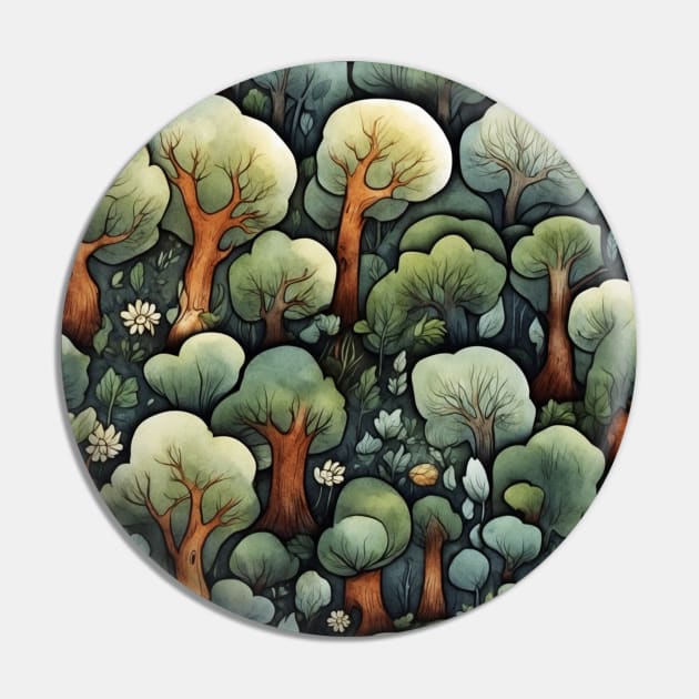 Mystical Nature Forest Pin by GracePaigePlaza