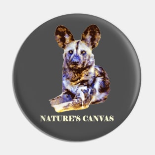 Painted Dog Nature's Canvas Artwork for Painted Dog Fans Pin