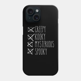 Creepy Girl Checklist Phone Case