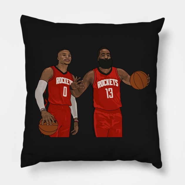 James Harden and Russell Westbrook | Houston Rockets Pillow by ActualFactual